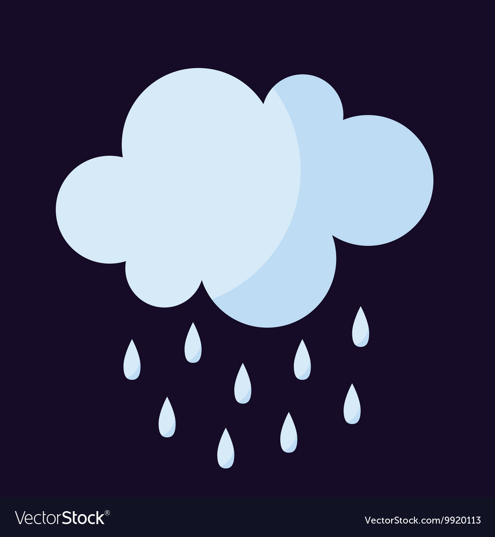 Rain cloud Royalty Free Vector Image - VectorStock