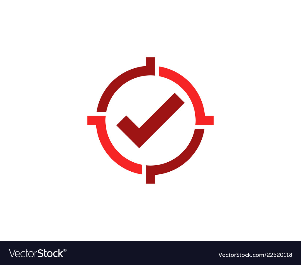 Check target logo icon design Royalty Free Vector Image