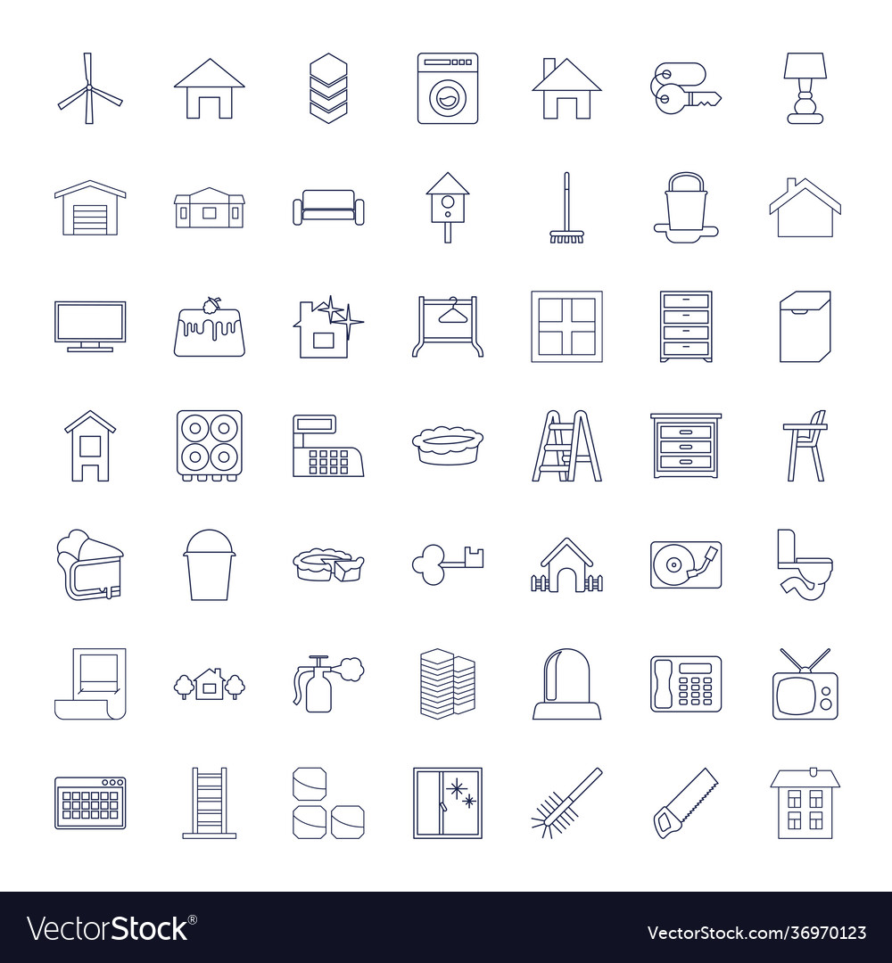 49 home icons Royalty Free Vector Image - VectorStock