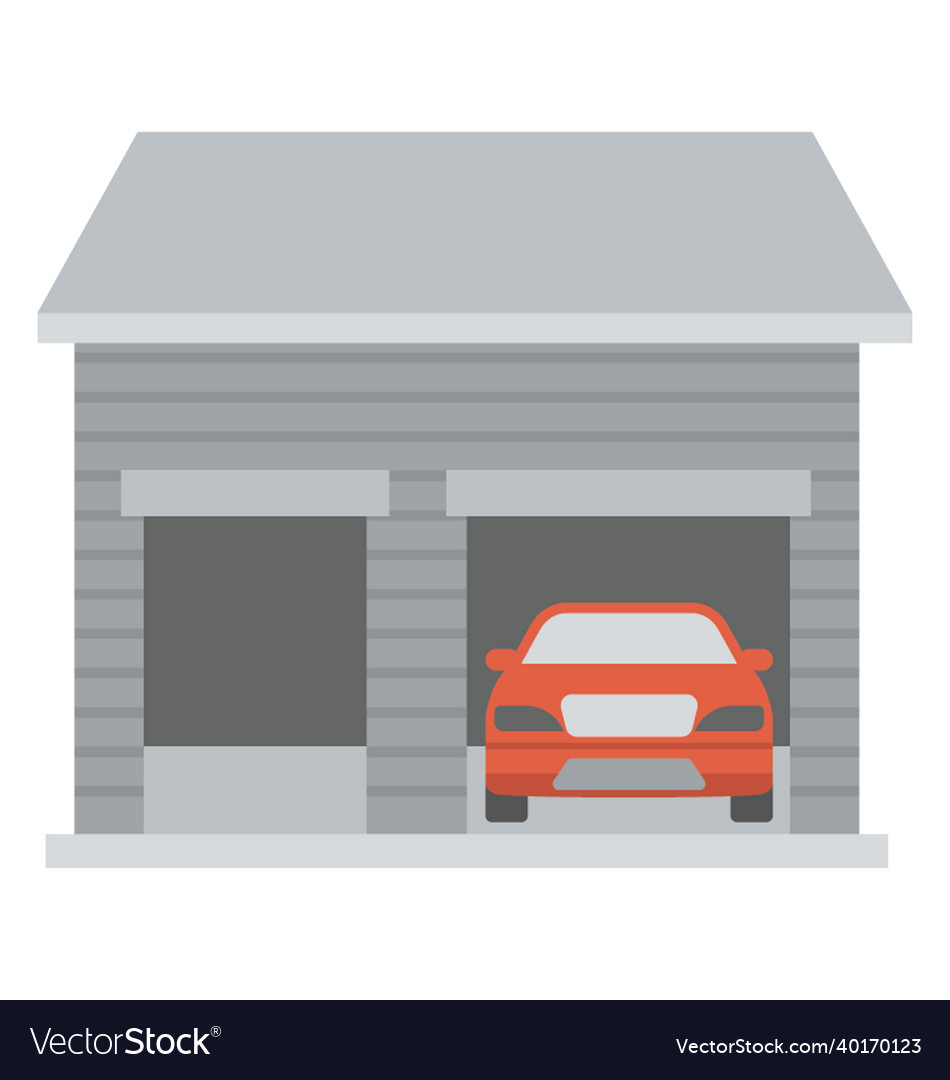 Car garage Royalty Free Vector Image - VectorStock