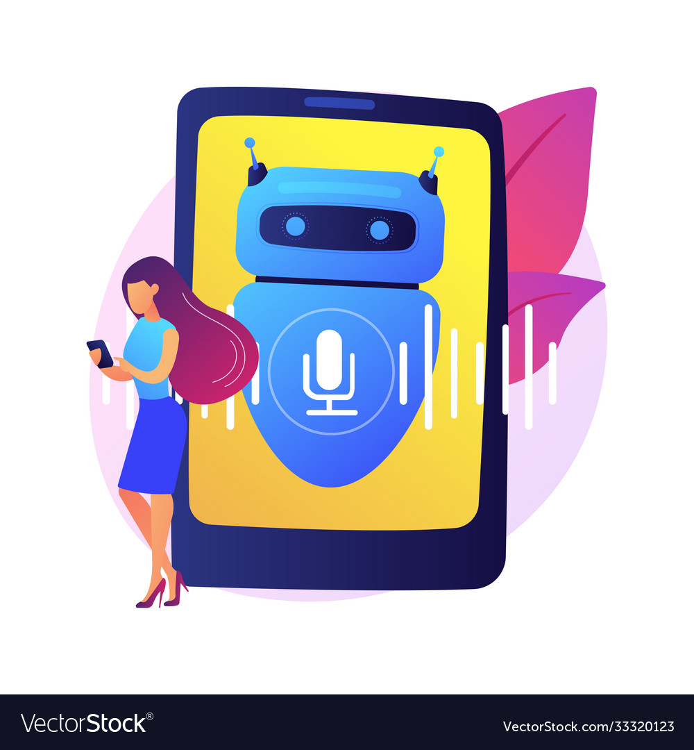 Chatbot voice controlled virtual assistant Vector Image