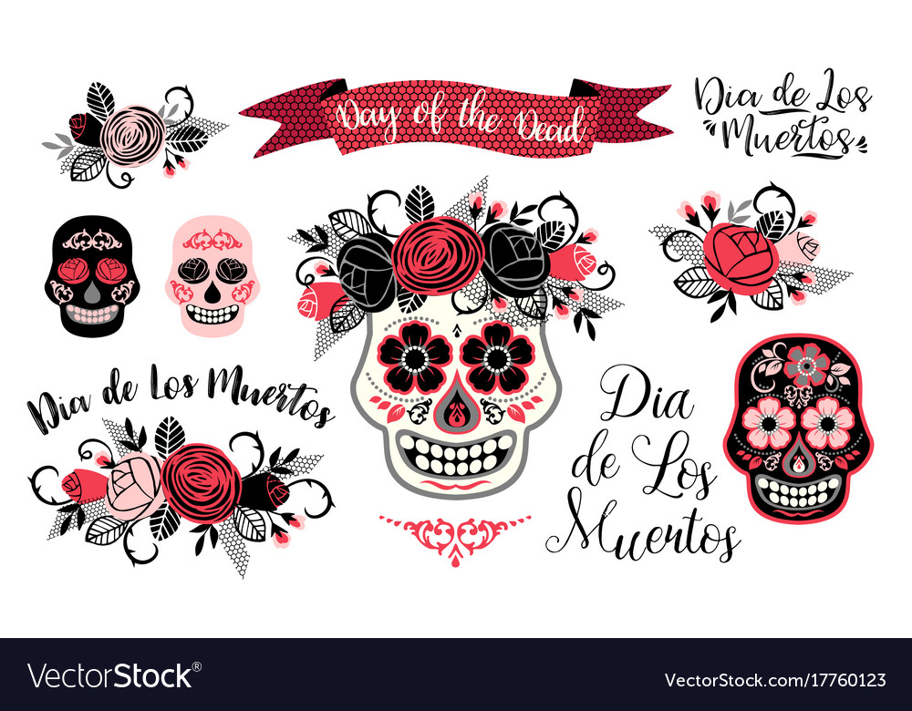 Dia de los muertos day dead design Royalty Free Vector Image