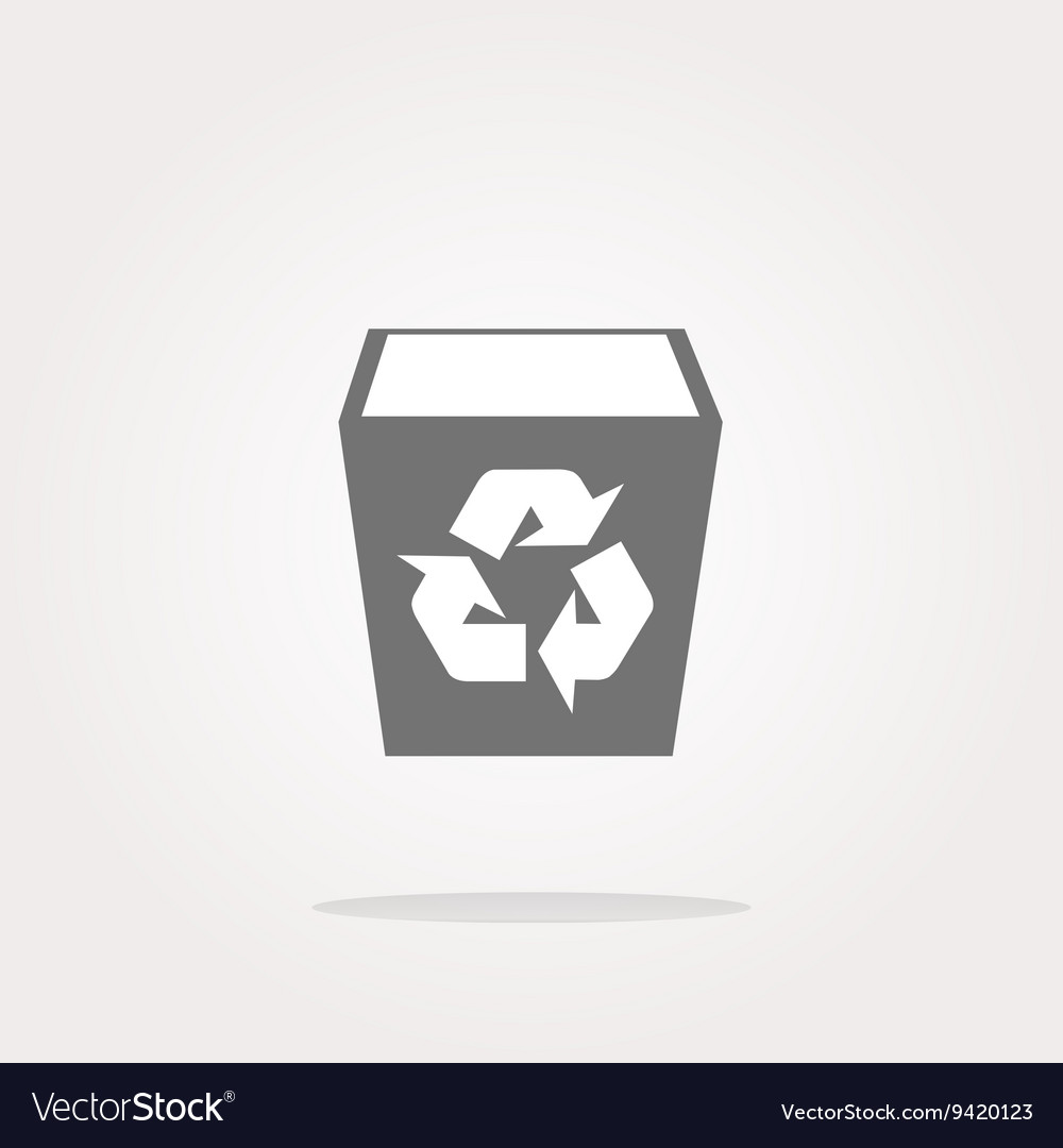 Eco recycle bin icon recycle bin icon Royalty Free Vector