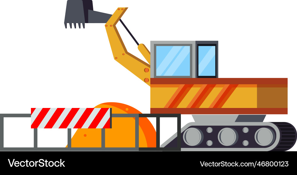 Flat construction site Royalty Free Vector Image