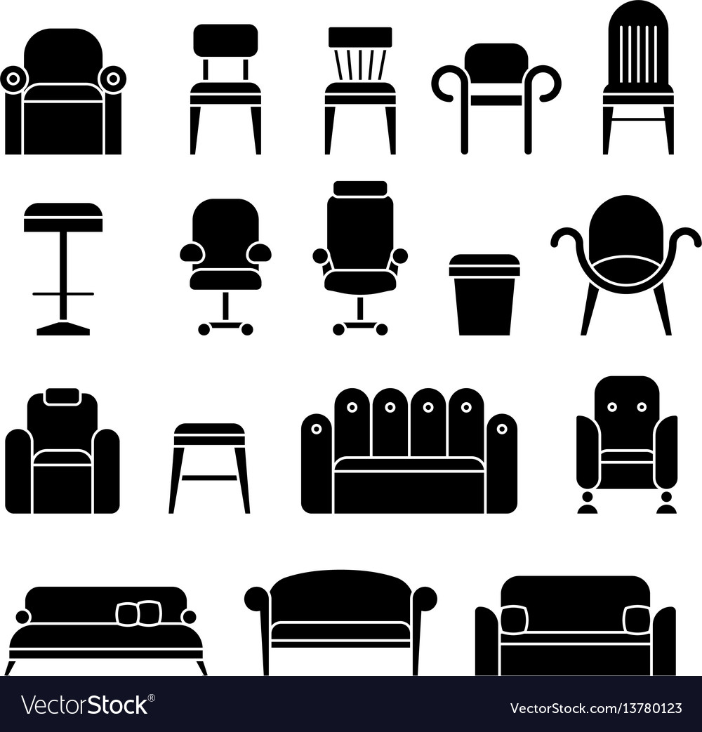 Office hair armchair lounge comfortable sofa Vector Image