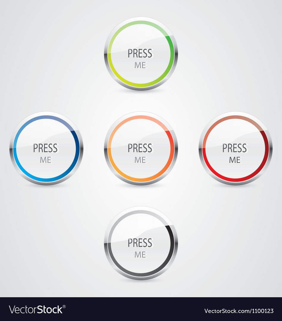 Press me button Royalty Free Vector Image - VectorStock