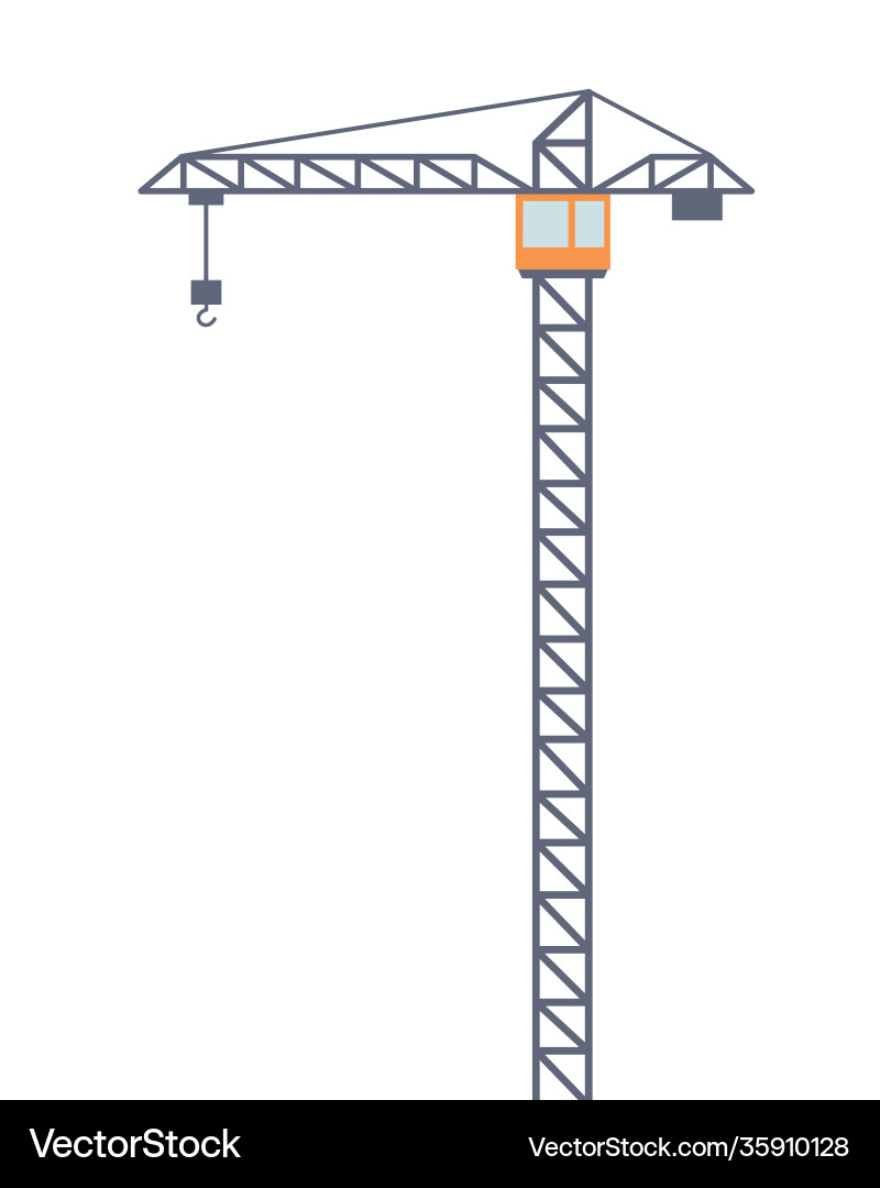 Construction crane isolated Royalty Free Vector Image
