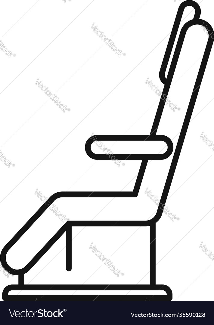 Manicurist chair icon outline style Royalty Free Vector