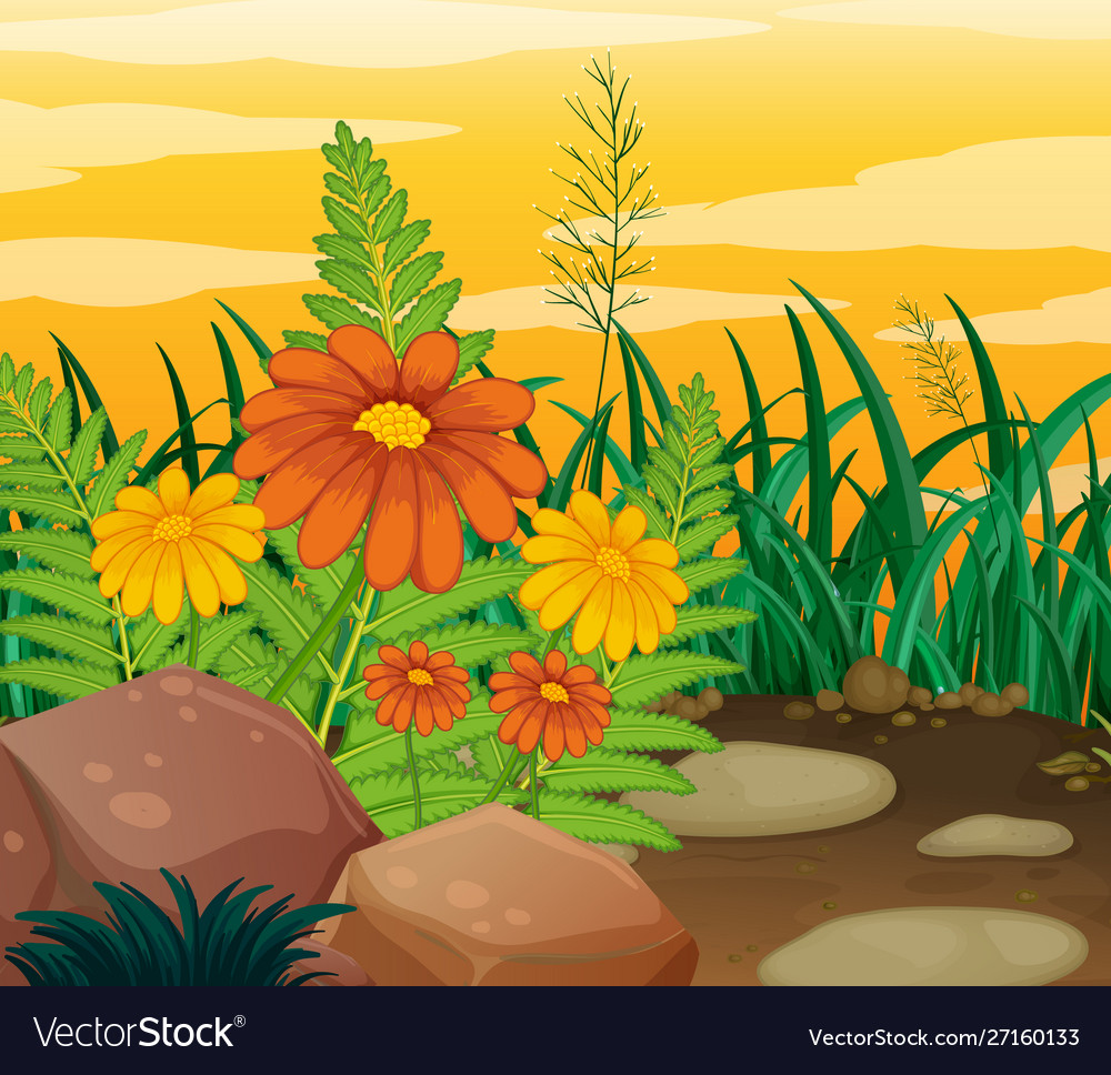 Background scene with nature theme Royalty Free Vector Image