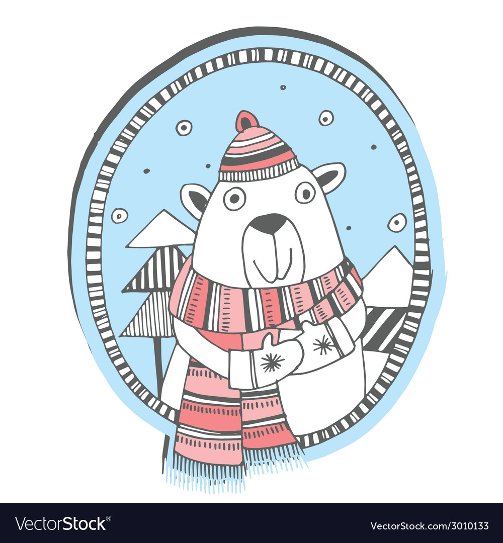 Download Christmas bear Royalty Free Vector Image - VectorStock