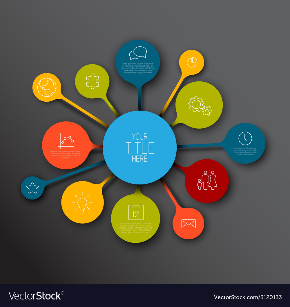 Colorful infographic timeline report template Vector Image