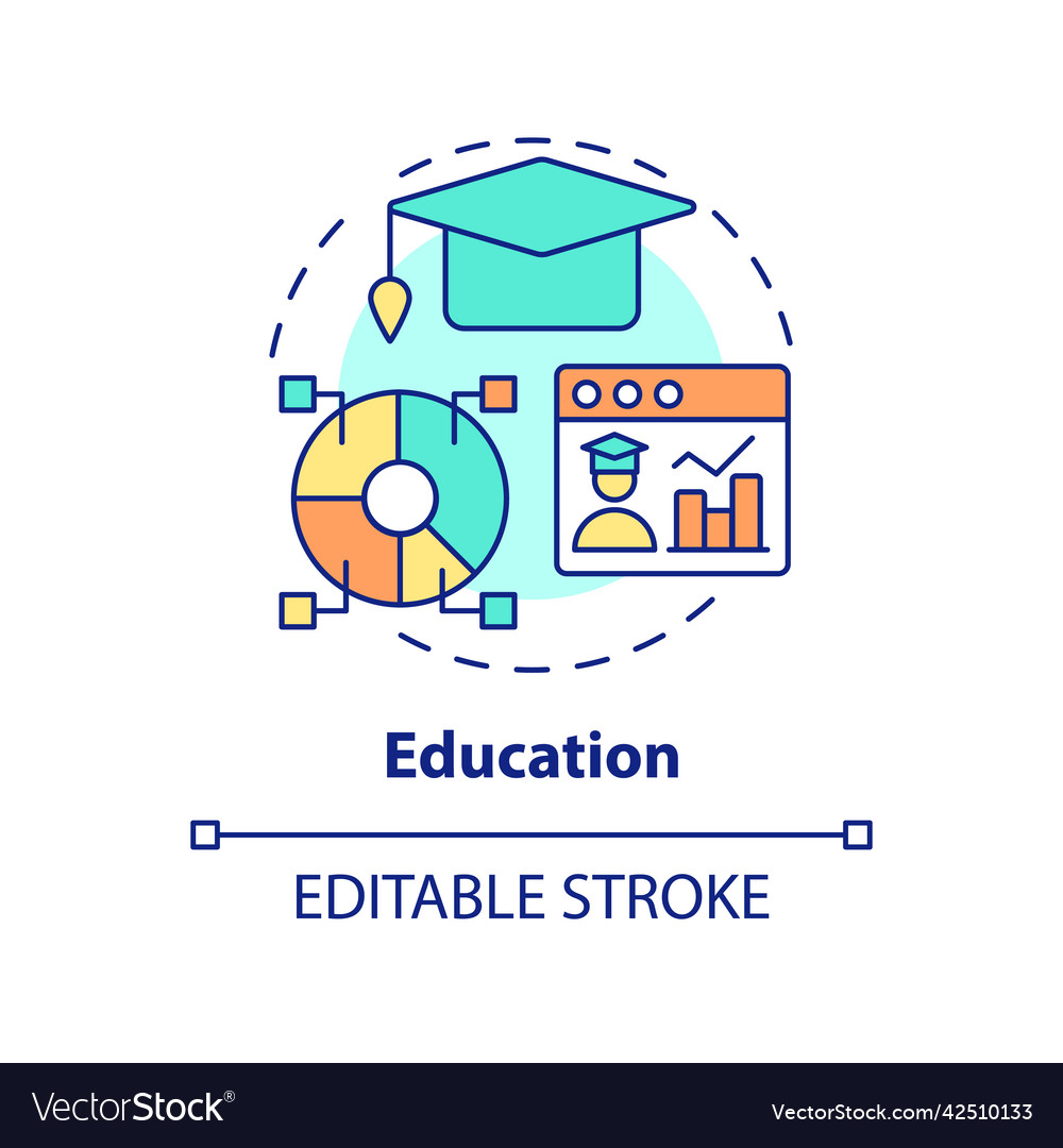 Education concept icon Royalty Free Vector Image