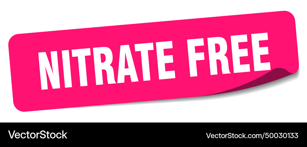 Nitrate Free Sticker Label Royalty Free Vector Image