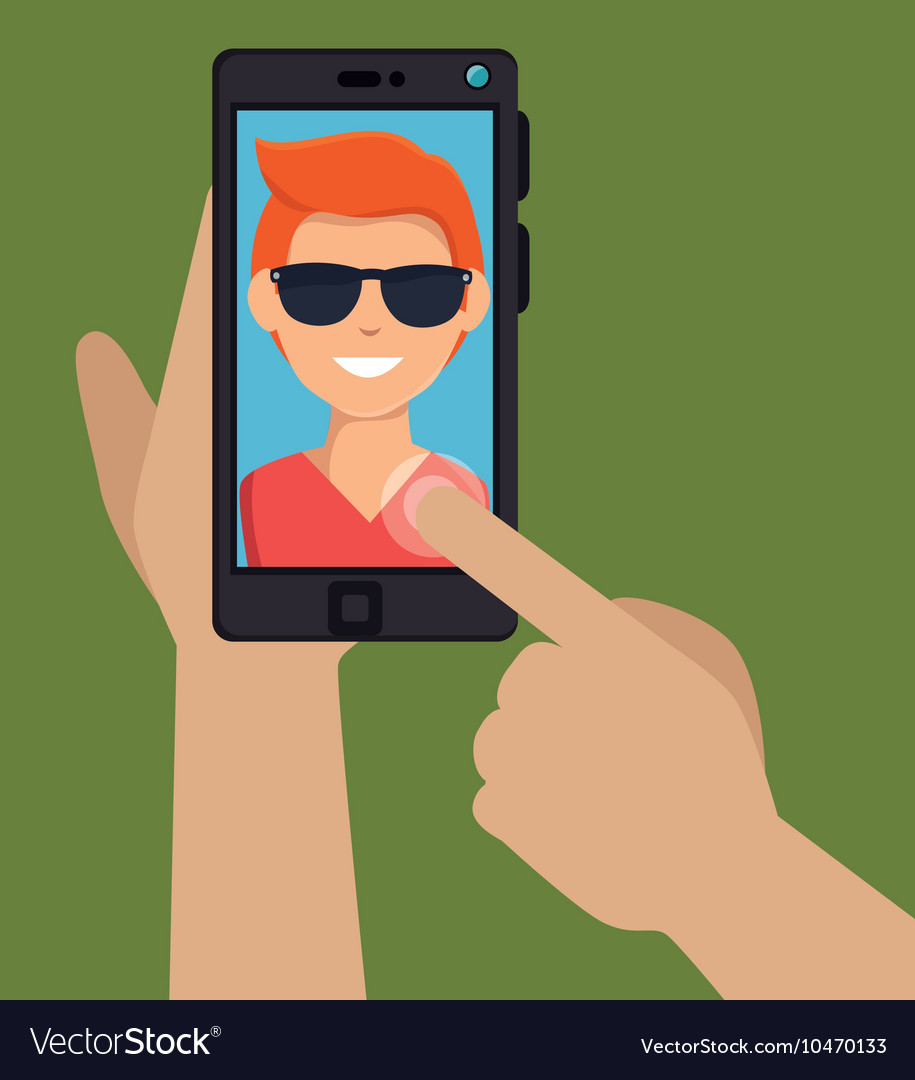 Photography selfie style isolated Royalty Free Vector Image