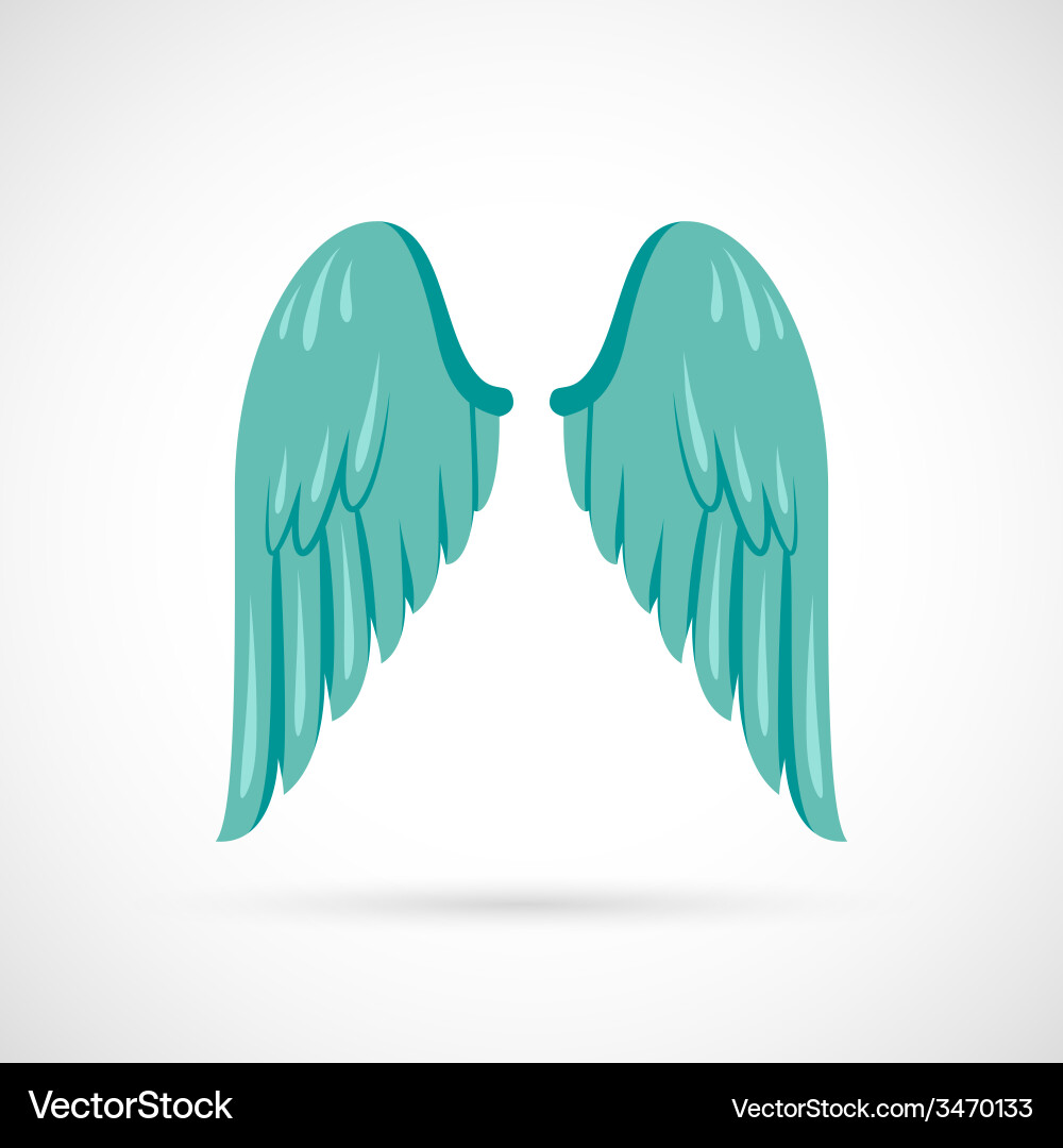 Wing Icon Flat Royalty Free Vector Image - VectorStock