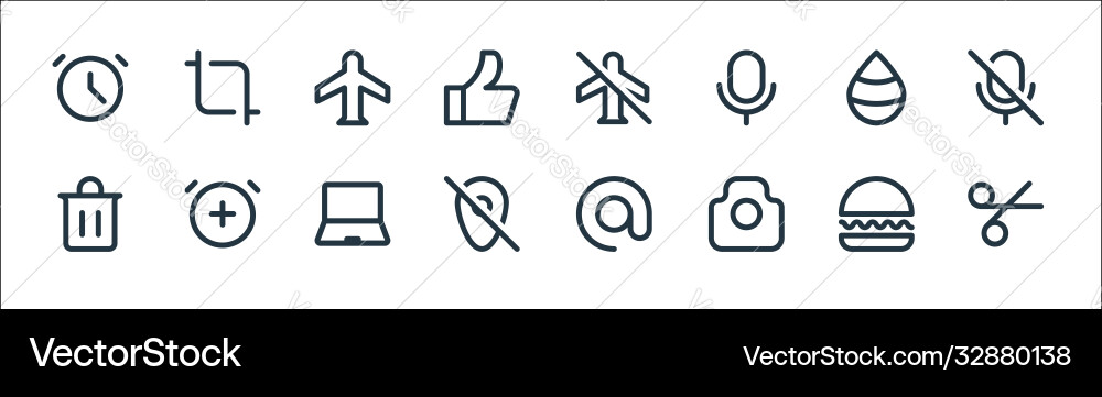 User interface line icons linear set quality line Vector Image