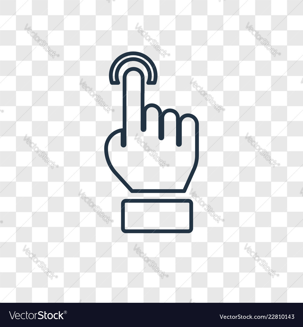 Clicker concept linear icon isolated Royalty Free Vector