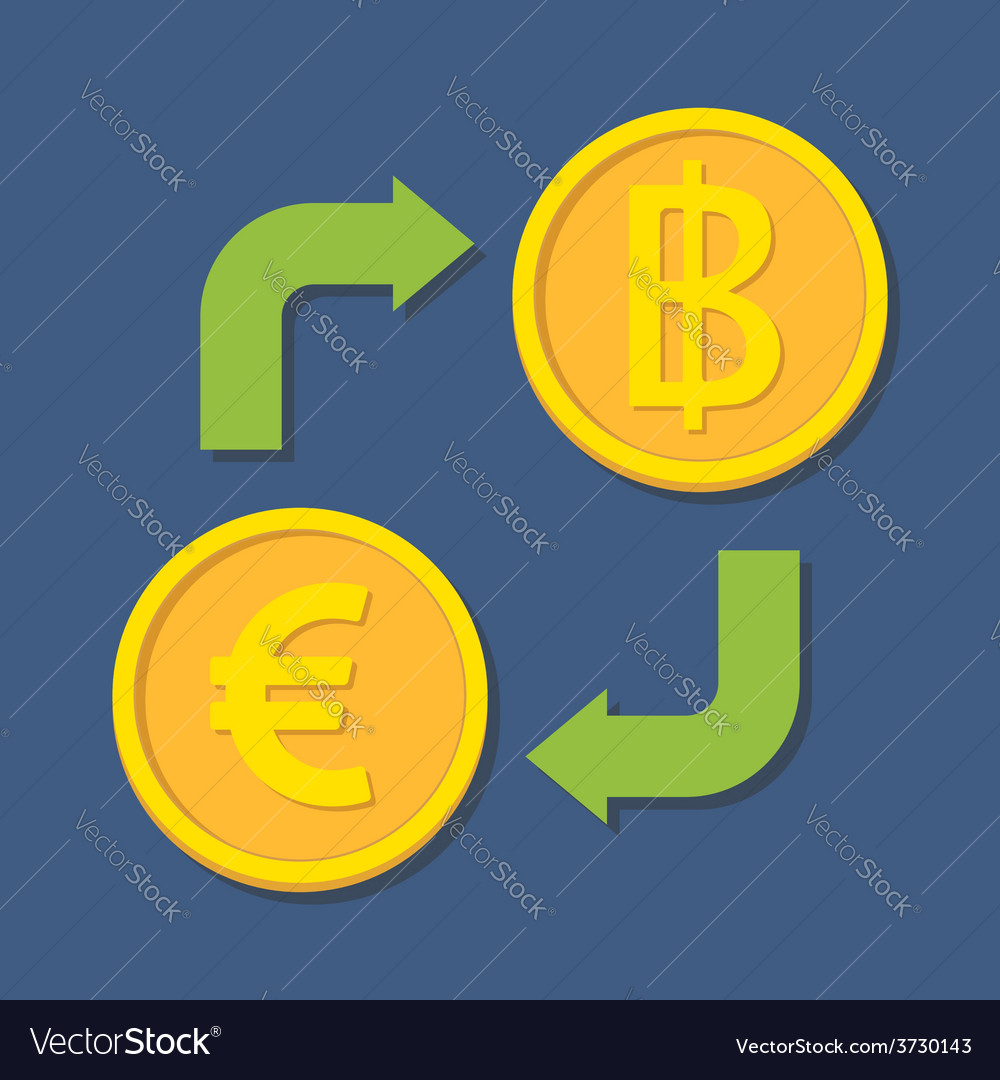 Currency exchange euro and baht