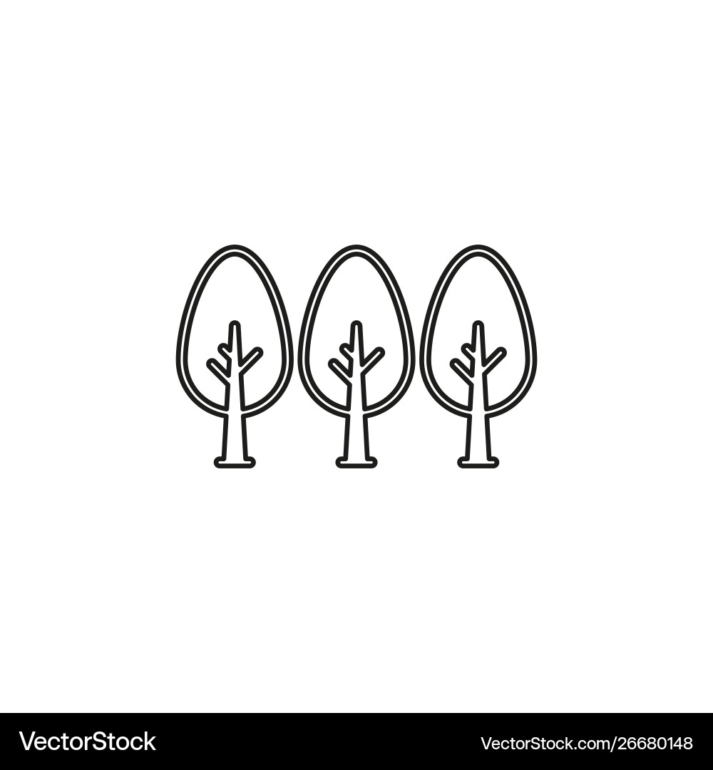 Green forest - tree Royalty Free Vector Image - VectorStock
