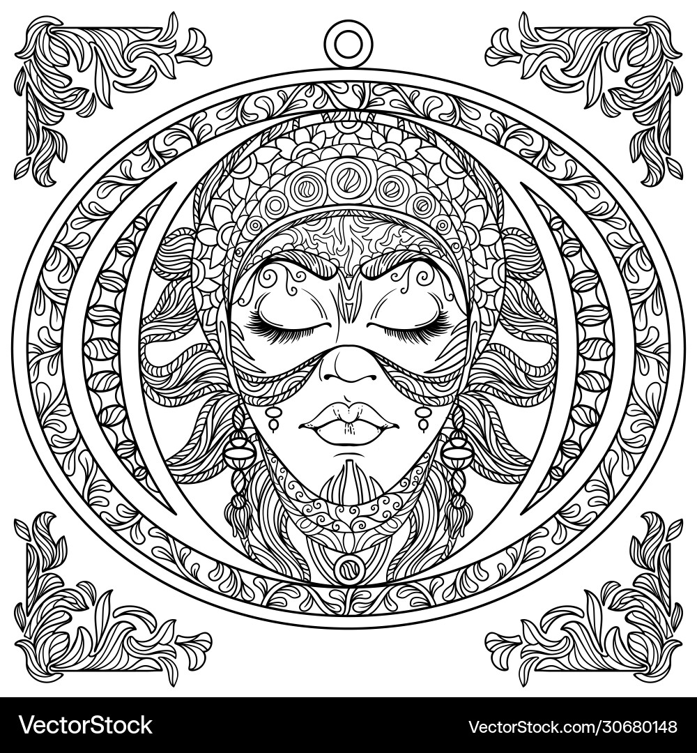 Lady face Royalty Free Vector Image - VectorStock