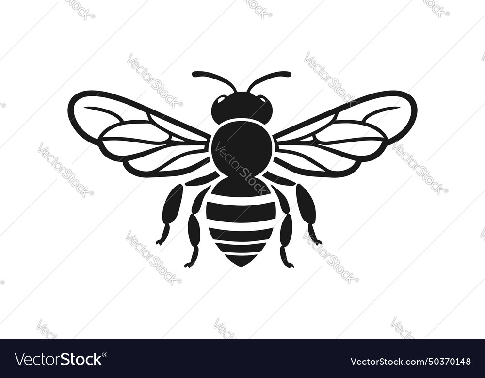 Logo of bee icon silhouette isolated design