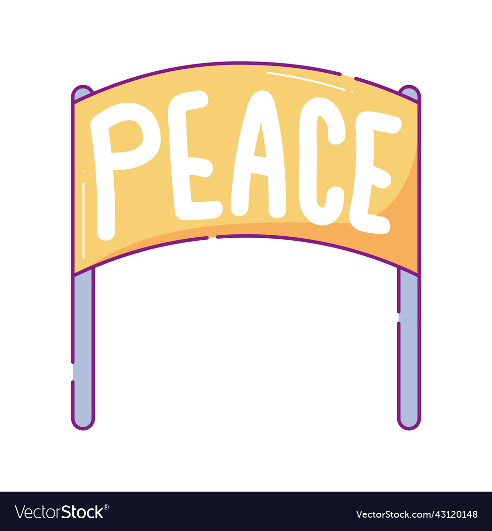 Peace placard design Royalty Free Vector Image