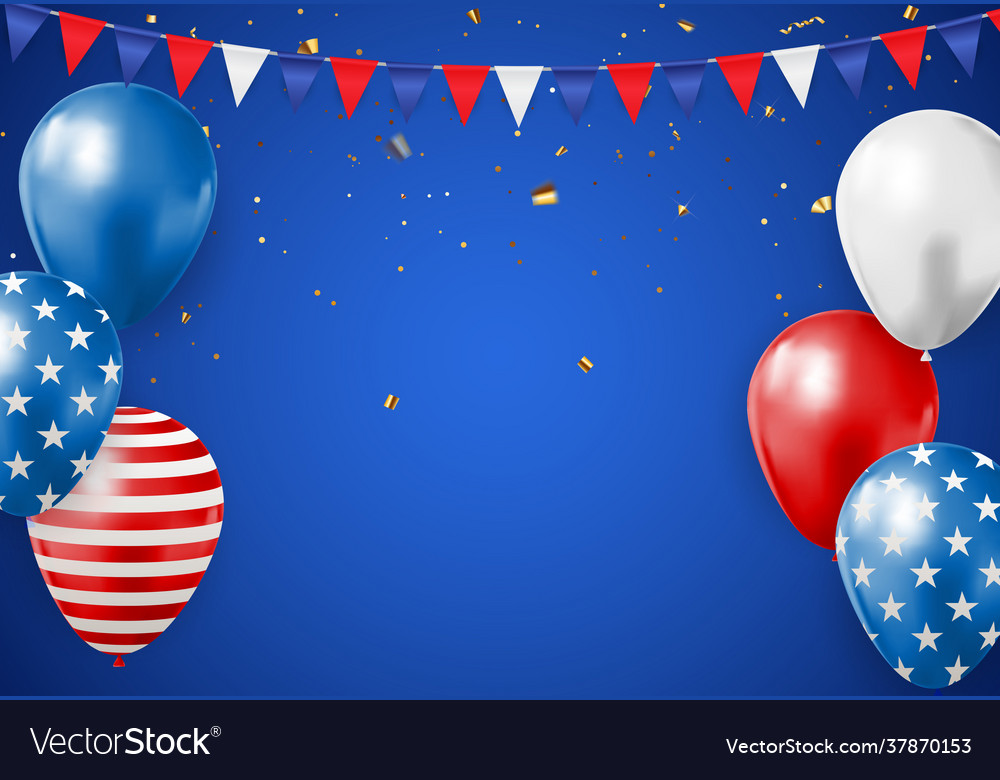 Abstract empty usa holiday party background Vector Image