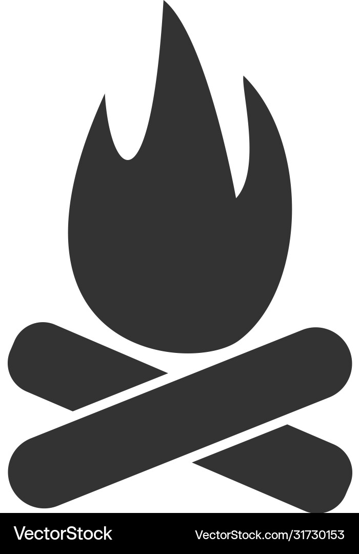 Bonfire icon flat Royalty Free Vector Image - VectorStock