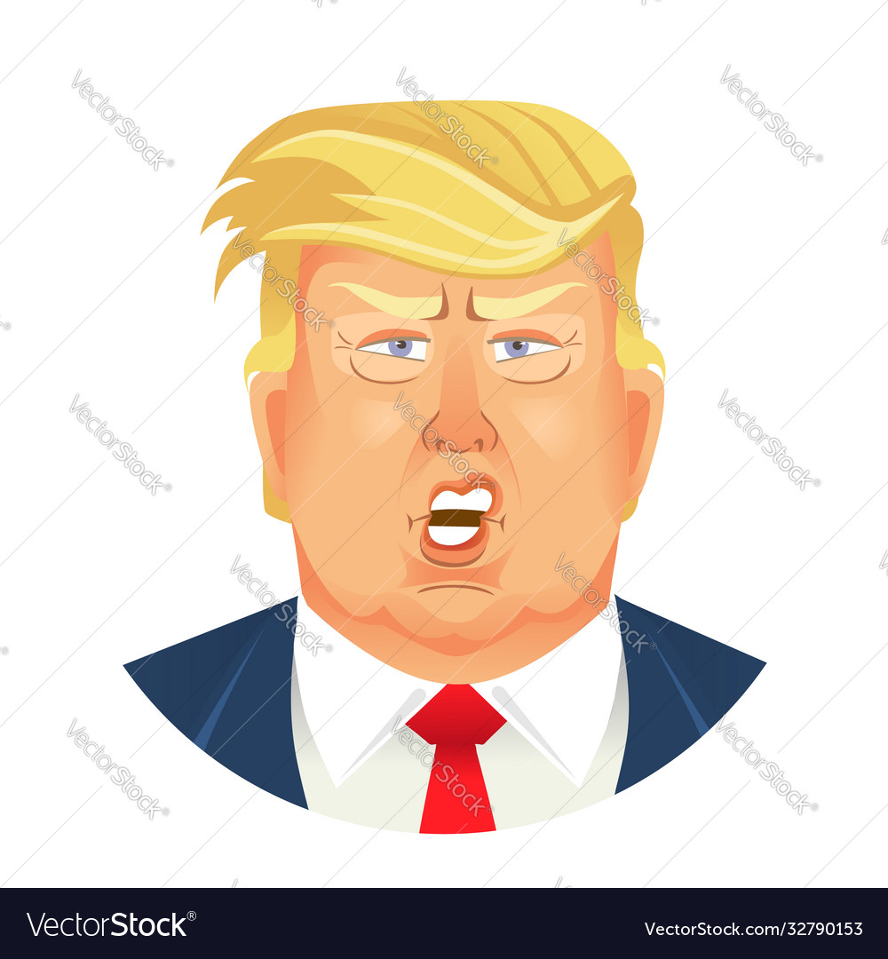 Donald trump emoticons Royalty Free Vector Image