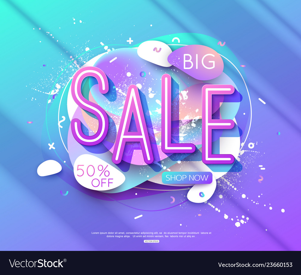 Sale Banner Layout Design For Online Royalty Free Vector