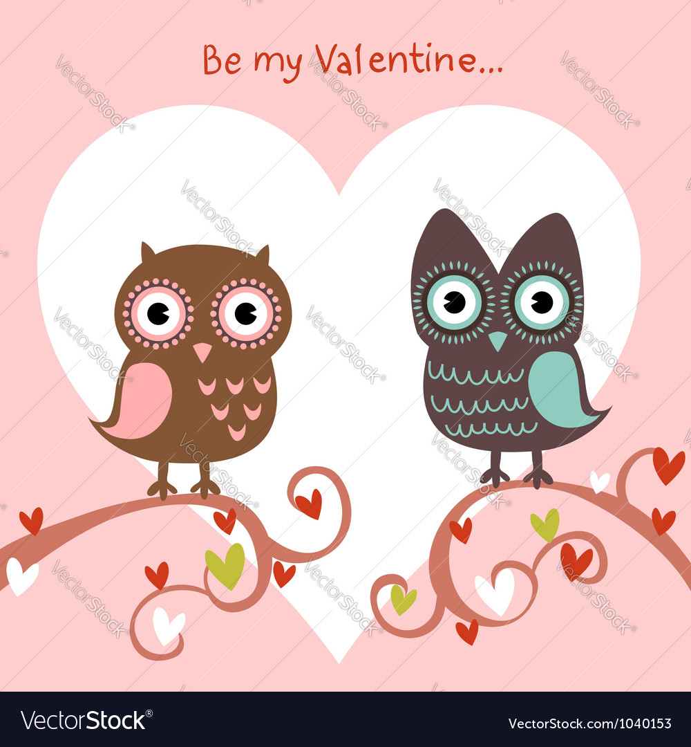 valentine-love-card-with-cute-romantic-owls-vector-image
