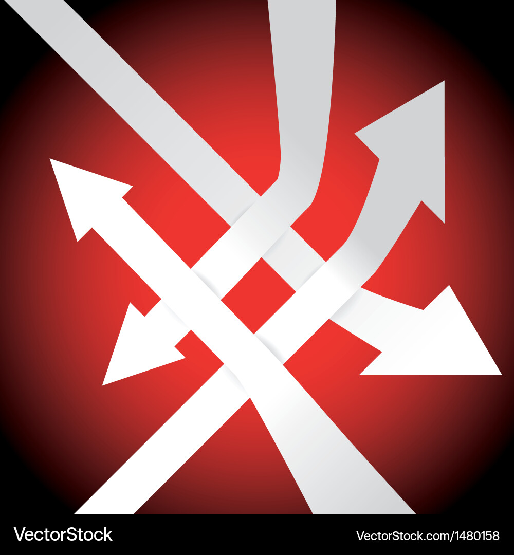 3d arrows Royalty Free Vector Image - VectorStock