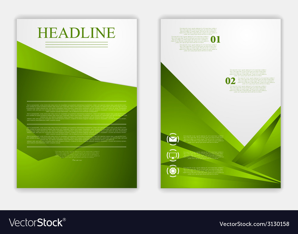 abstract green corporate tech flyer design vector image