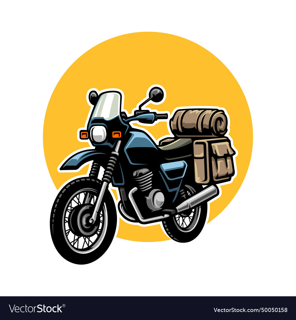 Adventure motor trail logo Royalty Free Vector Image