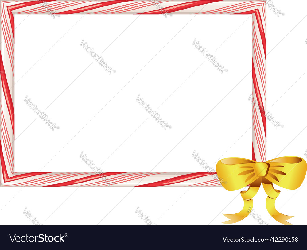 Candy cane frame5 Royalty Free Vector Image - VectorStock