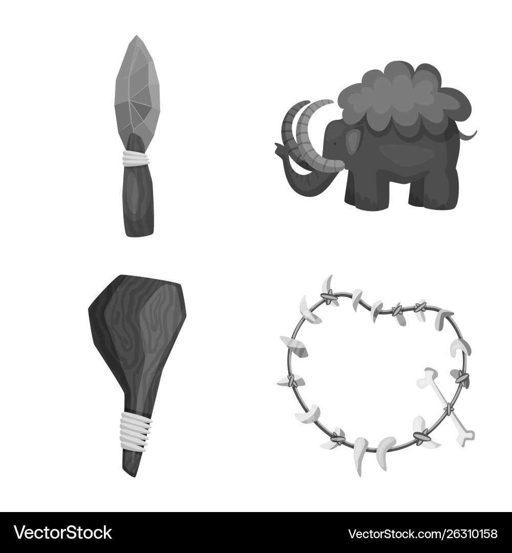 Design survival and history sign set Royalty Free Vector