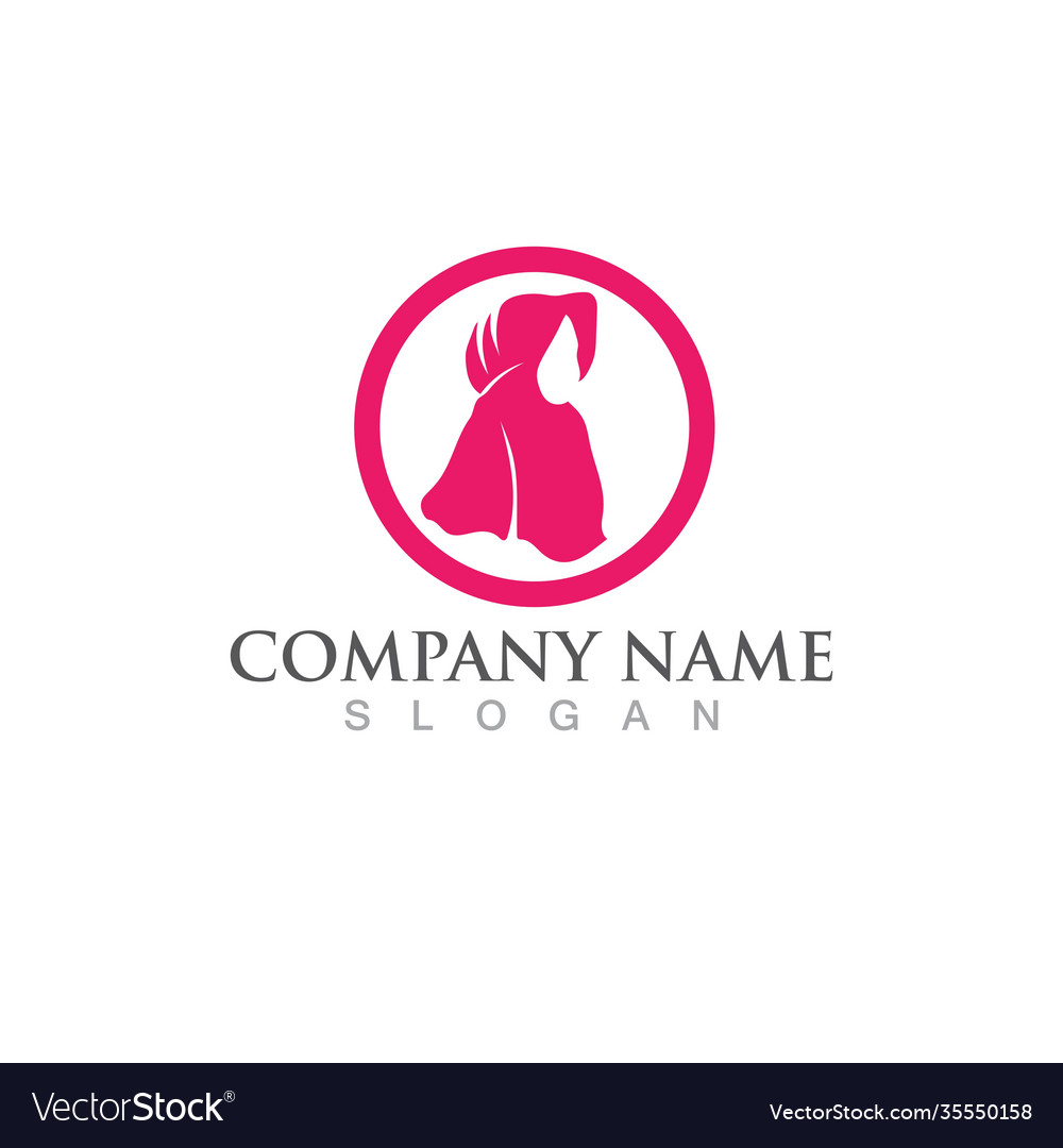 Hijab logo and symbol template Royalty Free Vector Image