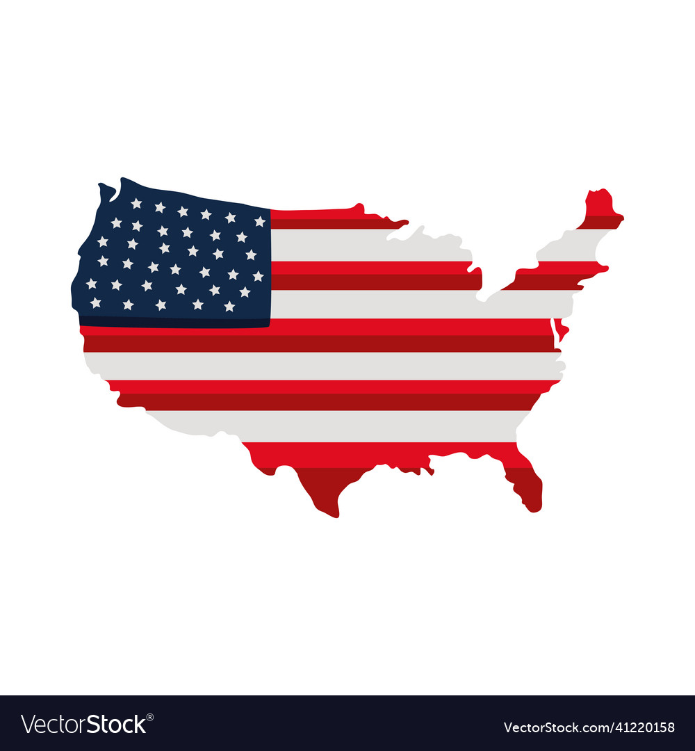 Usa Flag In Map Royalty Free Vector Image - Vectorstock