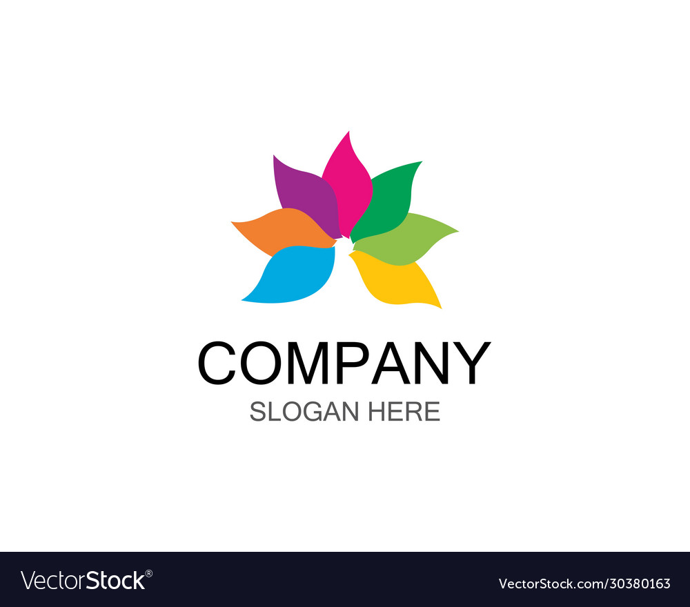 Colorful leaf icon Royalty Free Vector Image - VectorStock