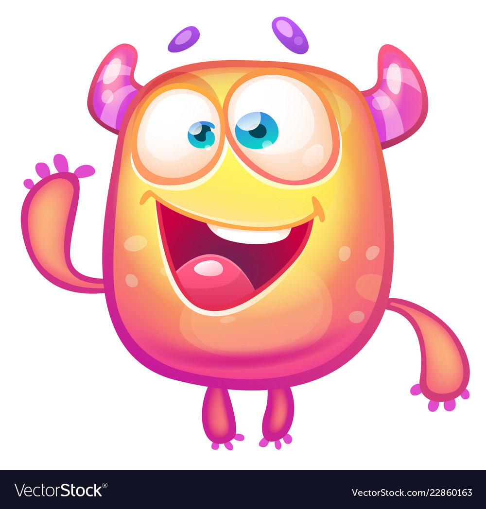 Cute funny monster Royalty Free Vector Image - VectorStock