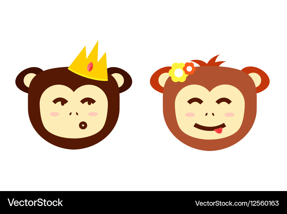 Monkey head Royalty Free Vector Image - VectorStock