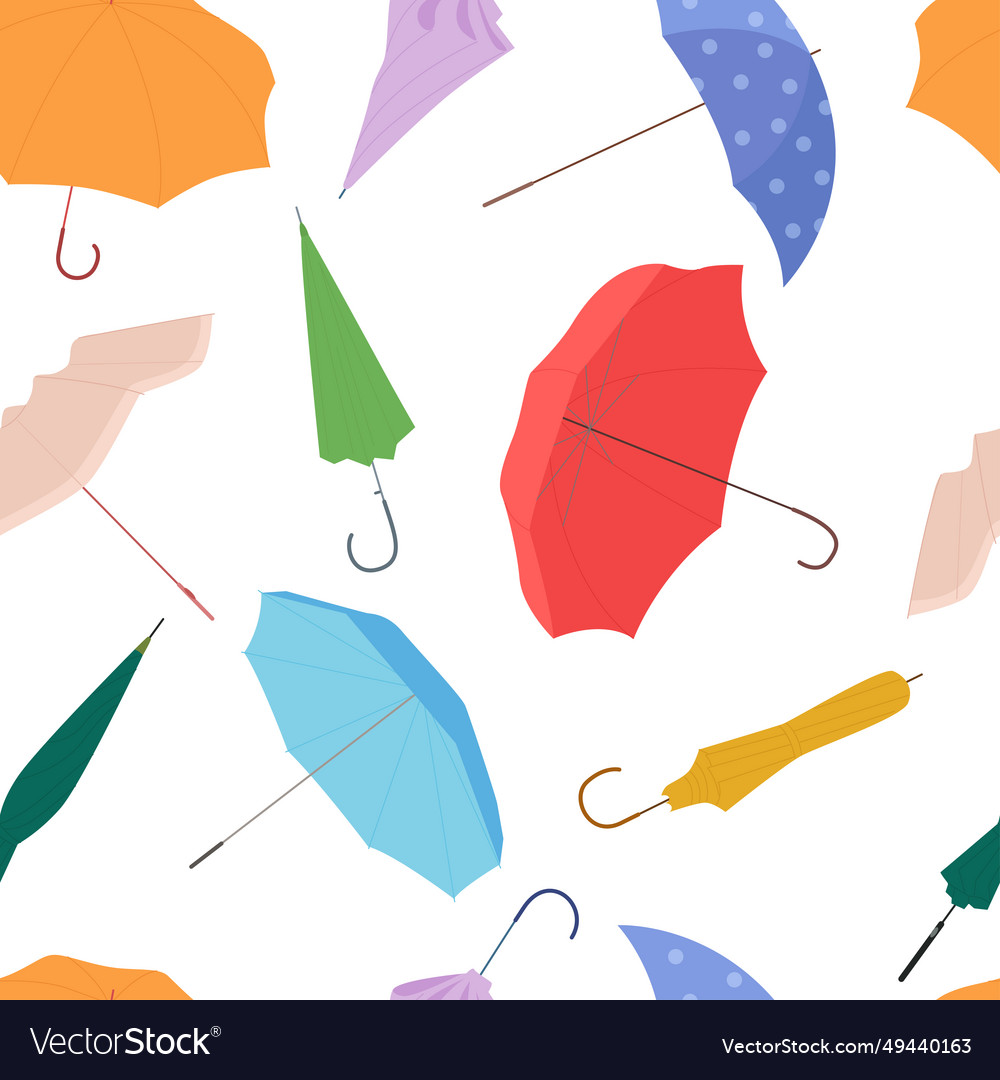 Open umbrella seamless pattern Royalty Free Vector Image