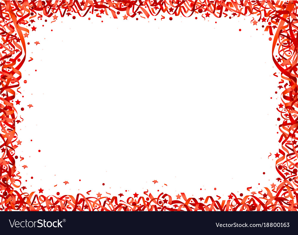 Red confetti background Royalty Free Vector Image