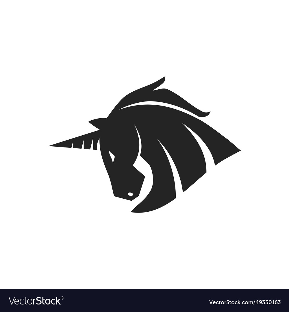 Unicorn logo template isolated brand identity Vector Image