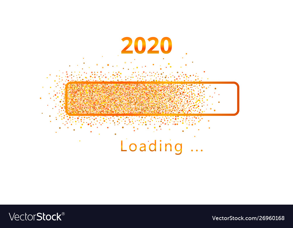 2025 loading. New year loading. loading bar orange.