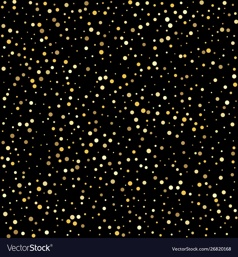 Christmas dots background flying gold sparkles Vector Image