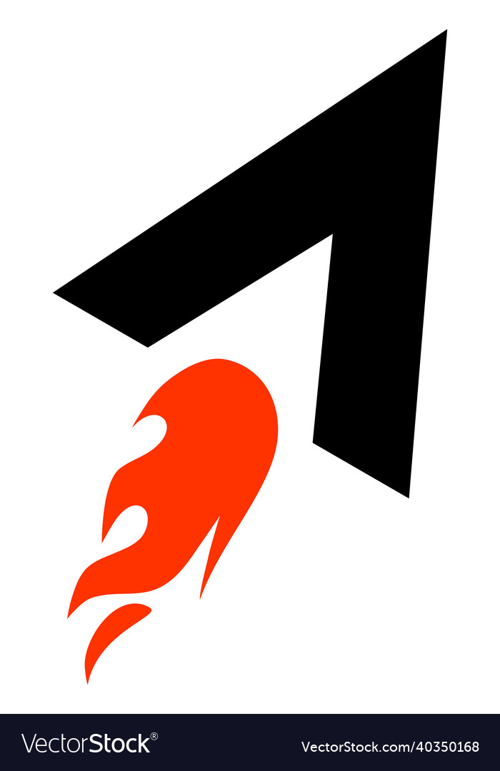 Flying rocket flat icon image Royalty Free Vector Image