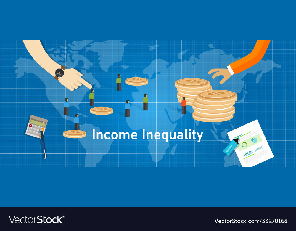 Income inequality gap wealth concept gini Vector Image