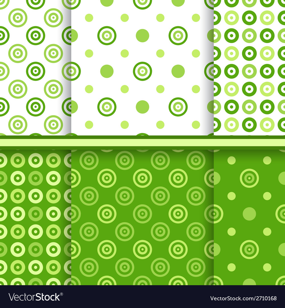 Set Of Dot Seamless Patterns Royalty Free Vector Image