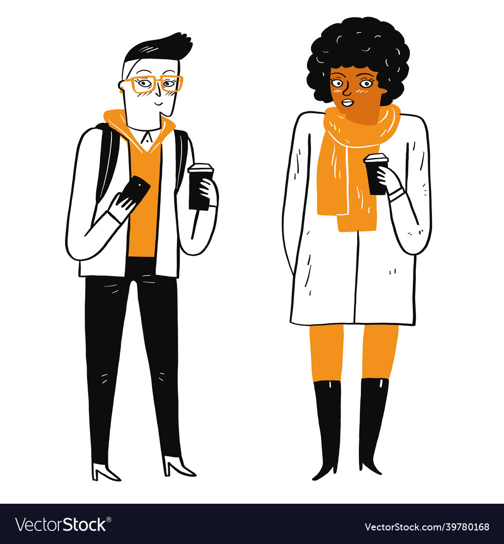 Two different women vector image Two different women